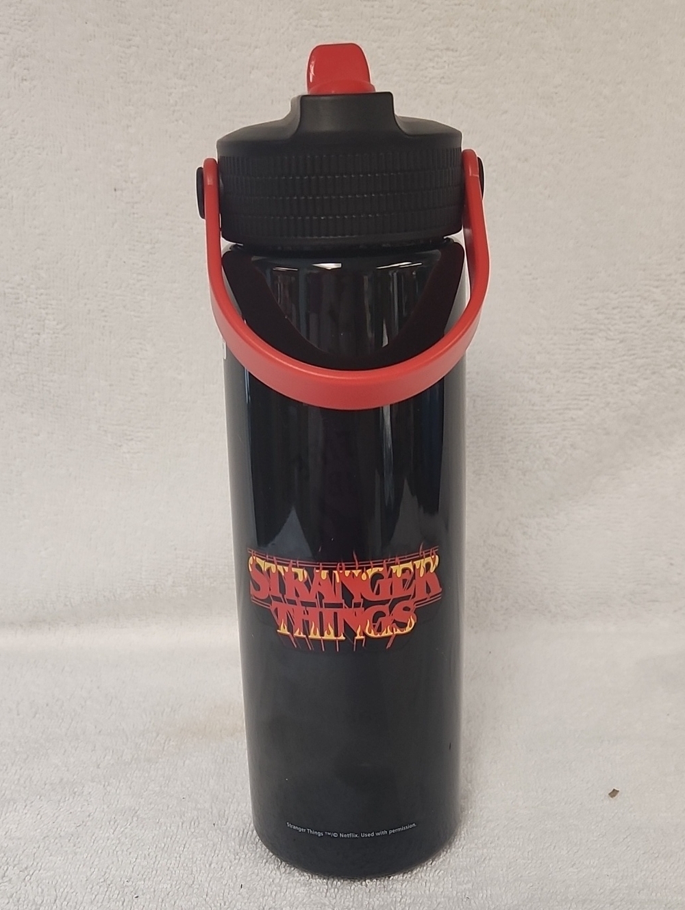 Stranger Things Black & Red Water Bottle